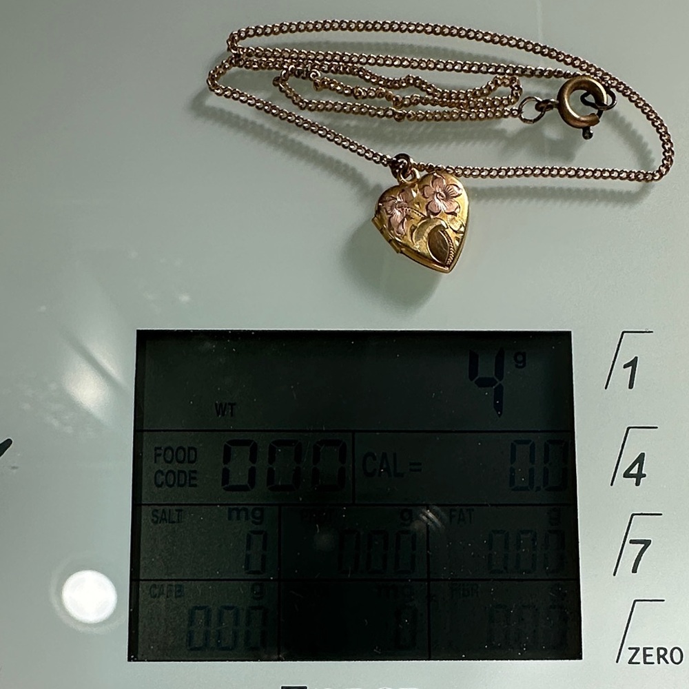 Vintage Gold Filled Heart Pendant Necklace